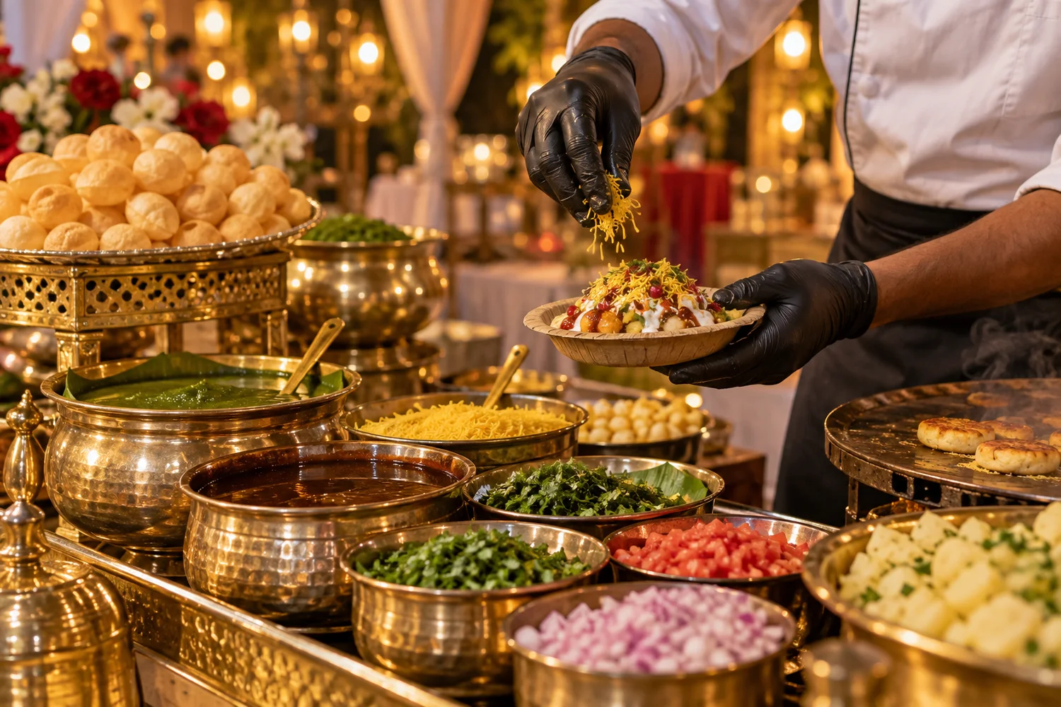 Chaat prepared for a celebration